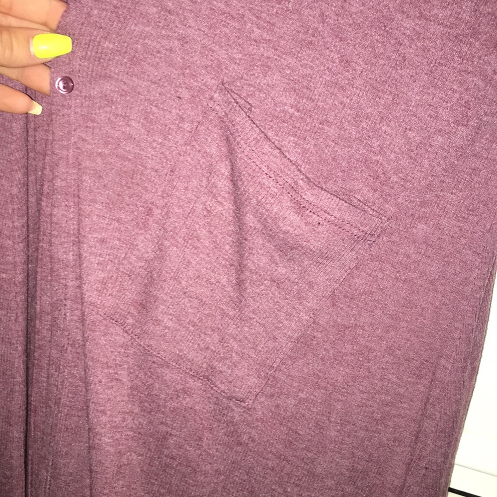 Purple LA Hearts long front button cardigan - Picture 4 of 4